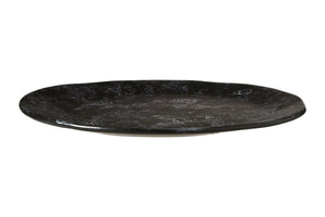 Hygge Pizza Plate, Black Faux Marble