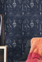 Load image into Gallery viewer, MTG Wallpaper Patents Blue WP20050