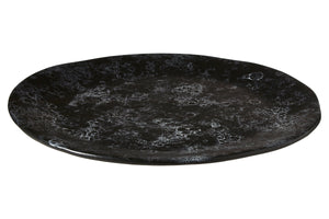 Hygge Pizza Plate, Black Faux Marble