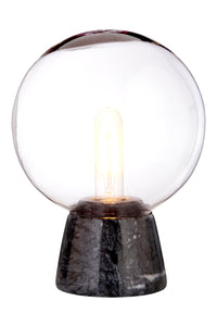 Globe Lamp with Black Marble Base