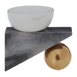 Kira Geometric Trinket Dish, Marble