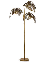 Load image into Gallery viewer, Antique Gold Palm Leaf Floor Lamp
