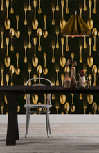 Load image into Gallery viewer, Mind The Gap Wallpaper Cutlery Brass WP20246
