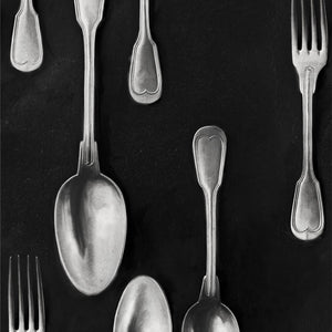 Mind The Gap Wallpaper Cutlery Silver WP20248