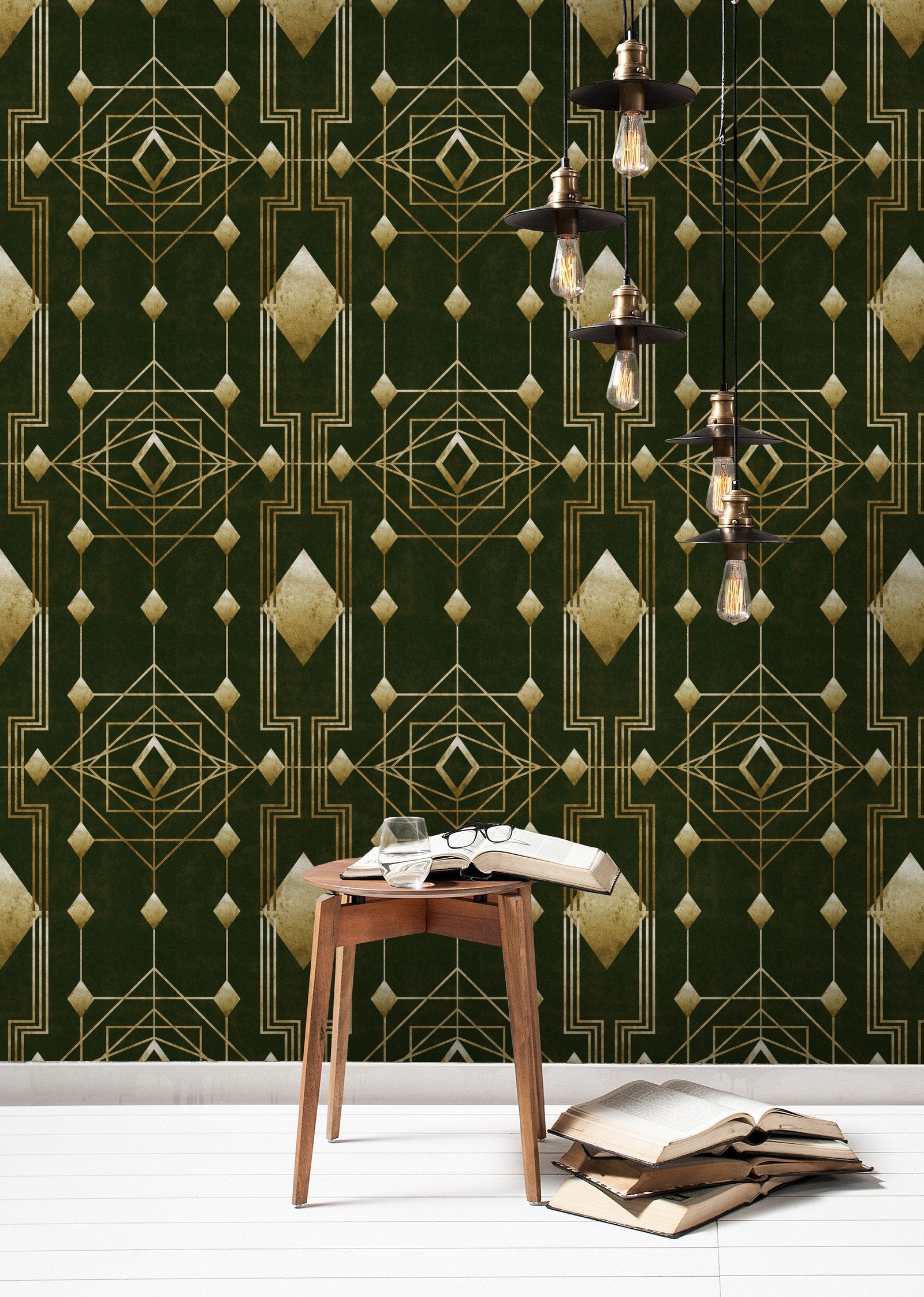 MIND THE GAP wallpaper GREEN SANCTUARY Anthracite WP20318