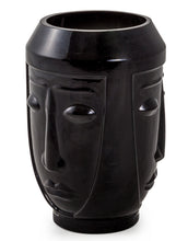 Load image into Gallery viewer, Black Glass Face Vase
