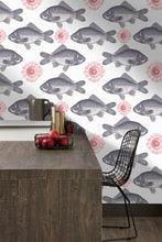 Load image into Gallery viewer, Mind The Gap Wallpaper Fish Neutral WP20008
