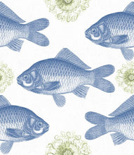 Load image into Gallery viewer, Mind The Gap Wallpaper Fish Blue WP20009
