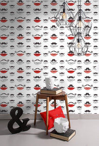 MTG Wallpaper Moustache and Lips WP20084